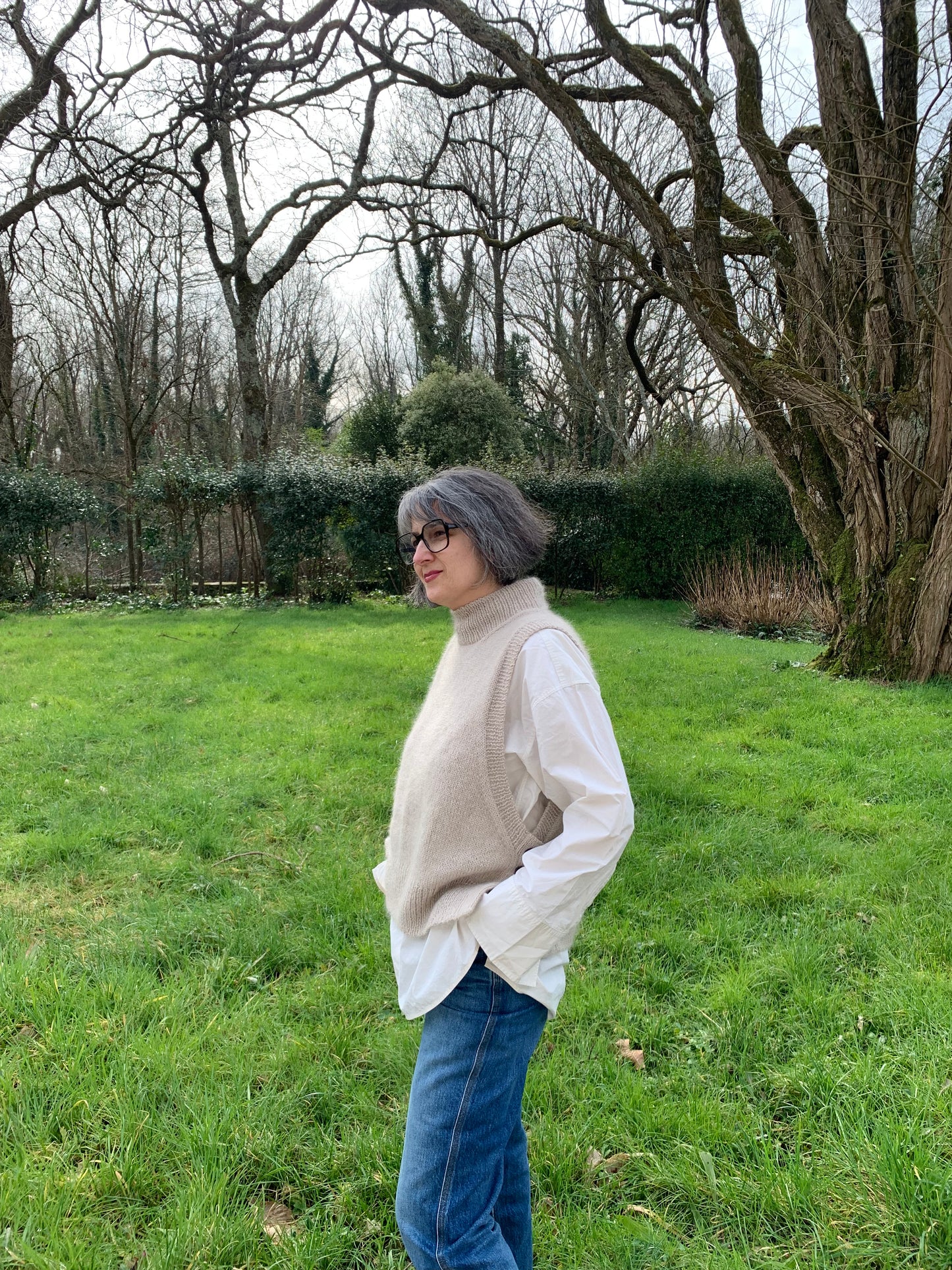 LULU: Gilet sans manches en Mohair.