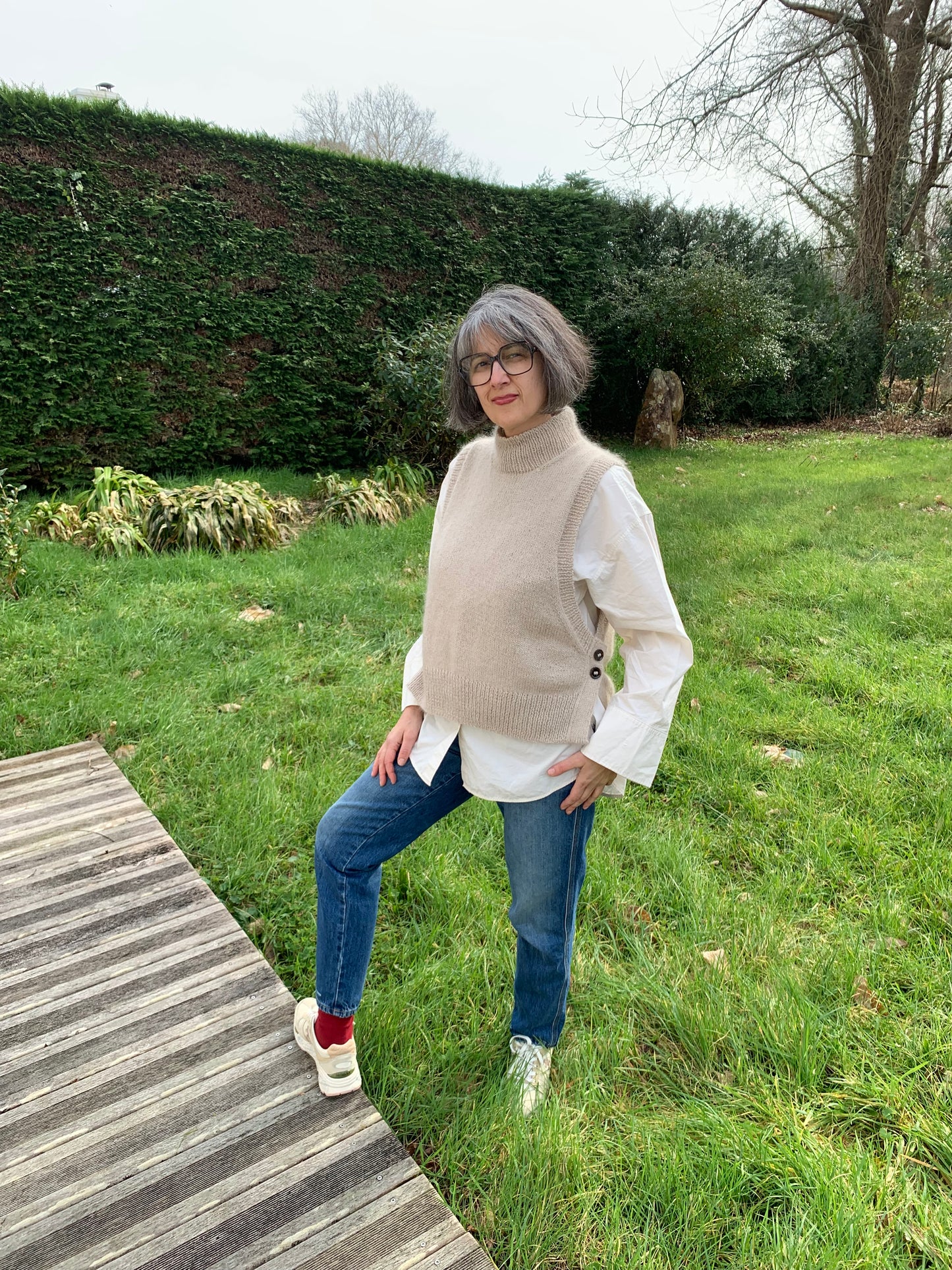 LULU: Gilet sans manches en Mohair.