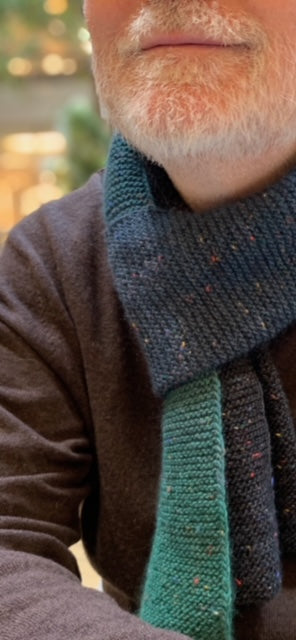 LOARWENN: Écharpe en laine tricotée à la main spécialement pour vous.Laine de couleurs dégradées