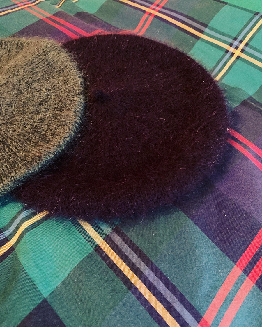 BERET FRANÇAIS: en laine et angora tricoté mains spécialement pour vous.