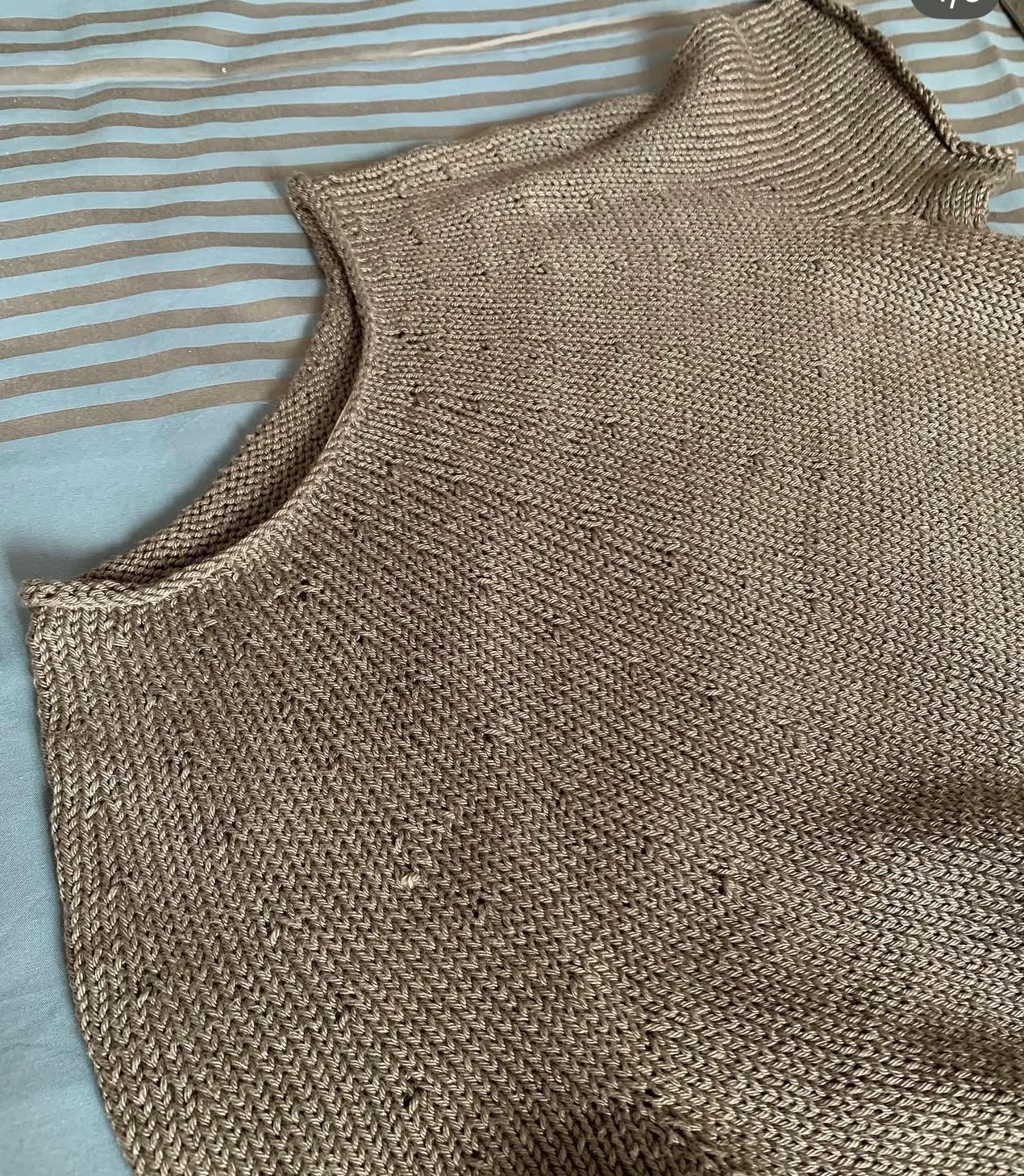Plain yoke tee en coton naturel