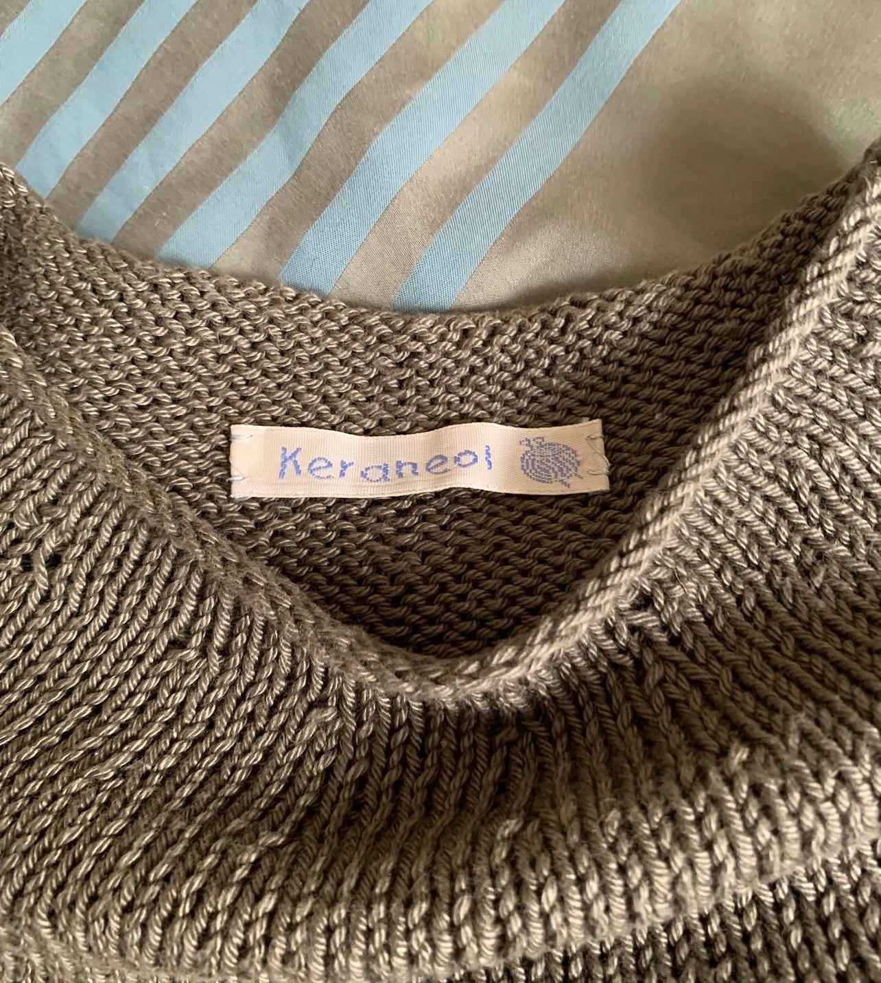 Plain yoke tee en coton naturel