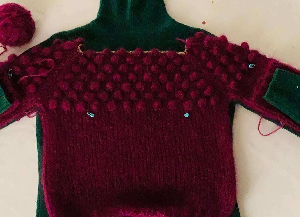 Mental bobbles pull mohair et soie