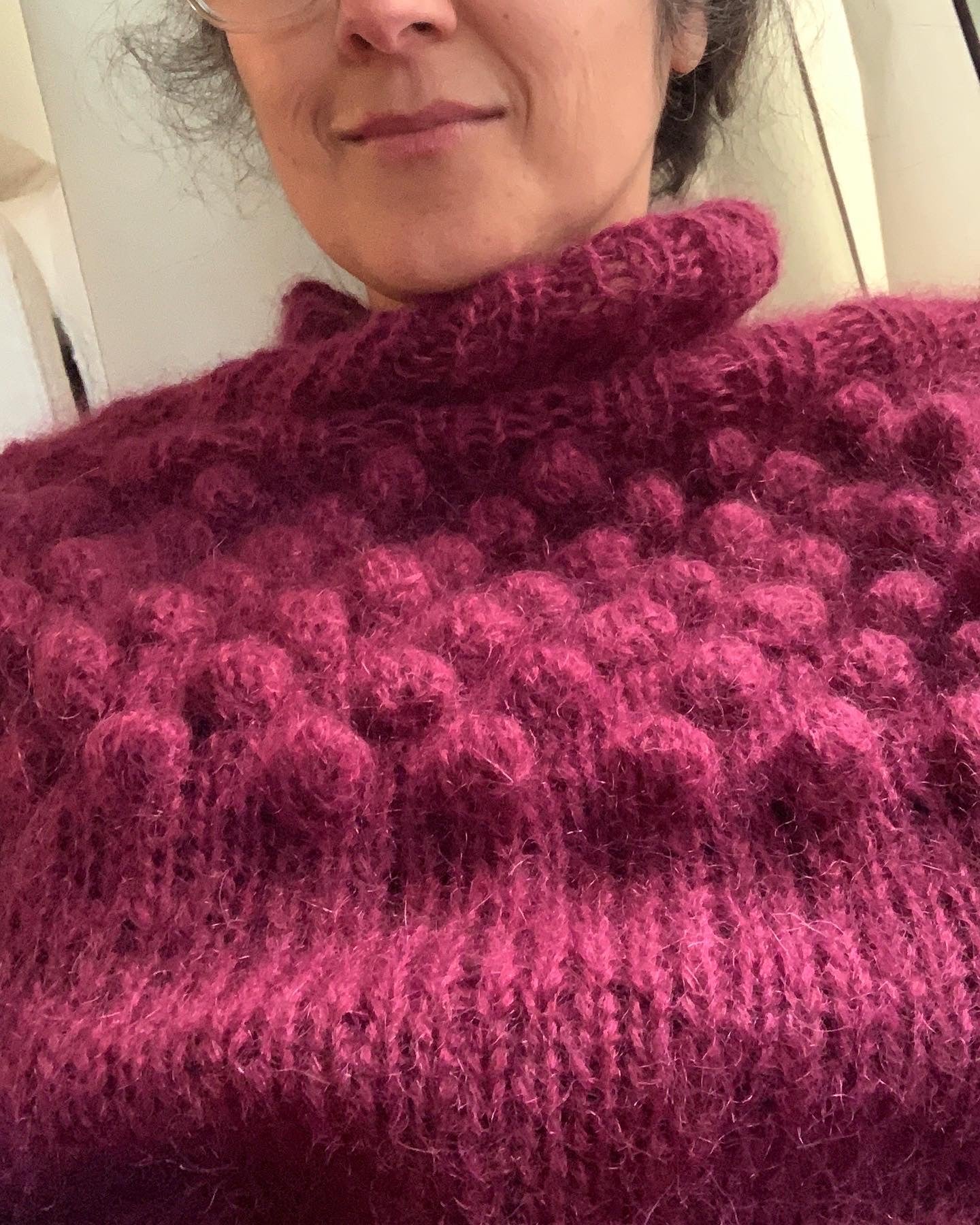 Mental bobbles pull mohair et soie