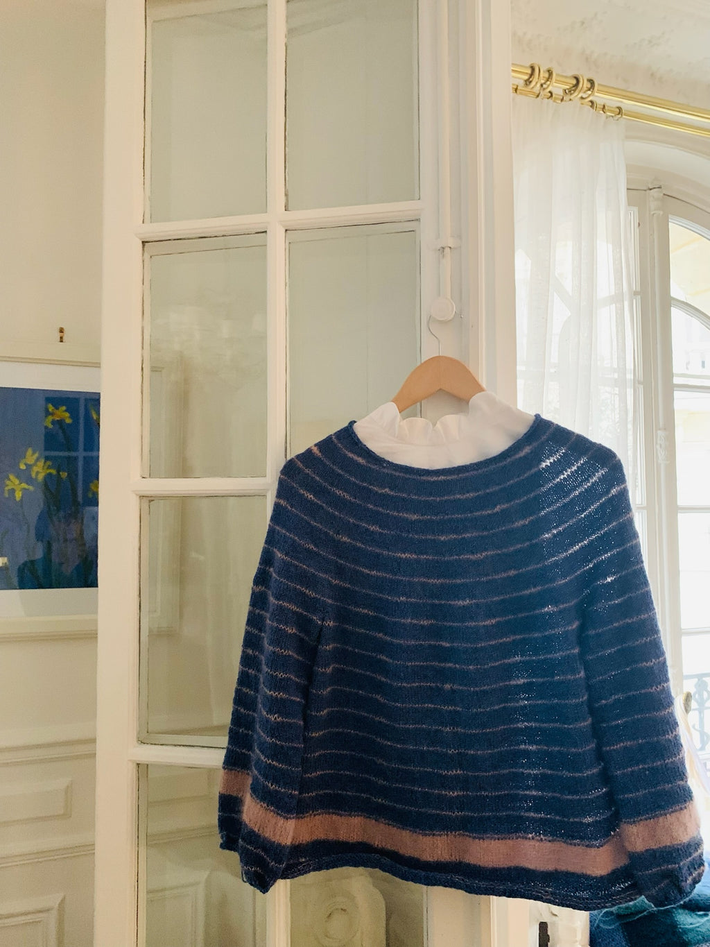 GLESTCHER Pull dégradé bleu