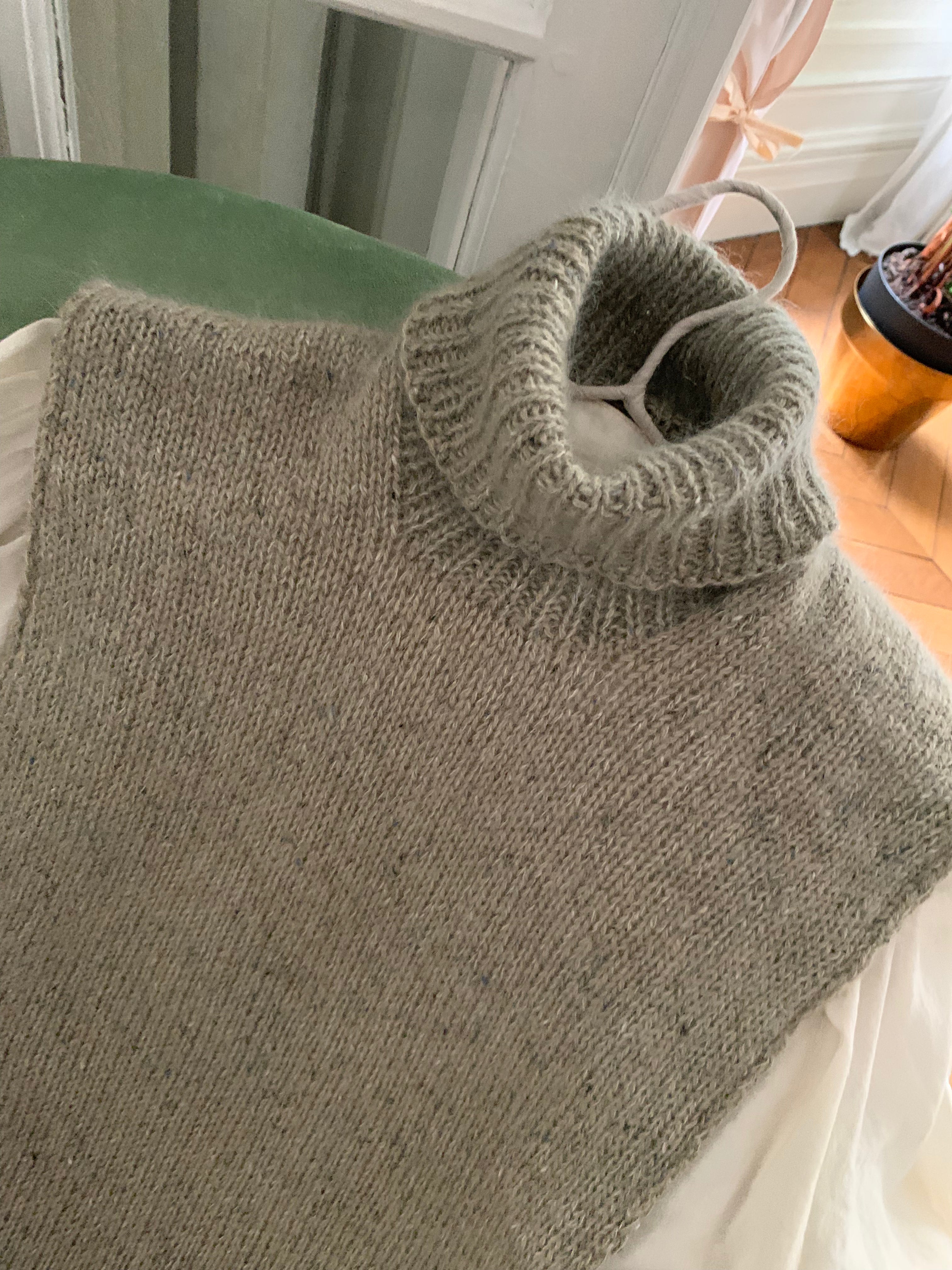 Gilet sans manches en laine mohair et soie