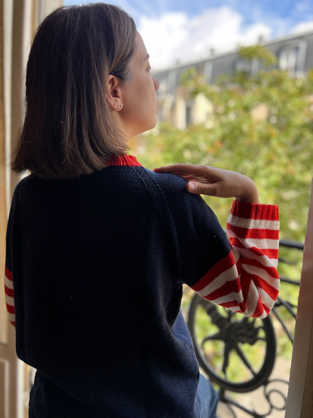 ARMOR red: "The French Chic" sailor-style cotton sweater