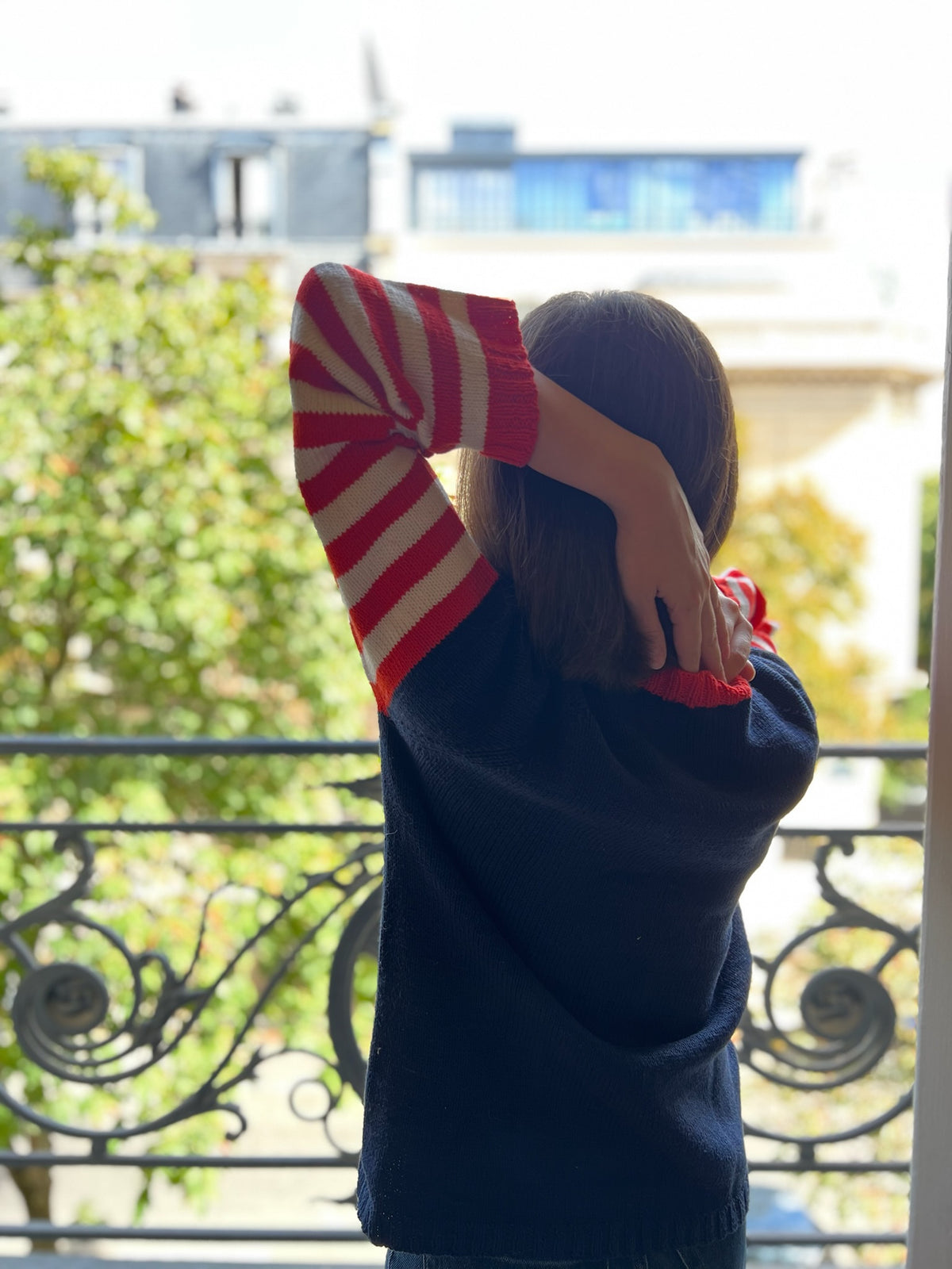 ARMOR red: "The French Chic" sailor-style cotton sweater