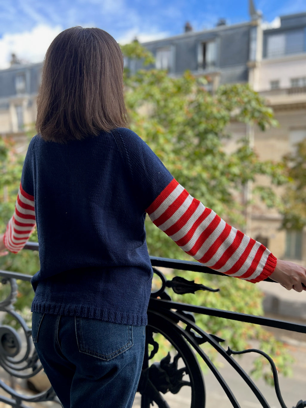 ARMOR red: "The French Chic" sailor-style cotton sweater