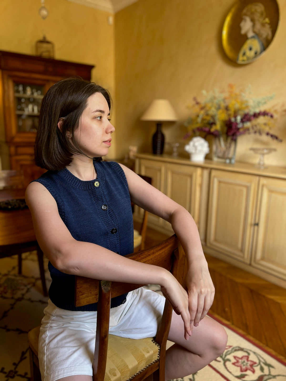 Débardeur maggie bleu en Coton Naturel