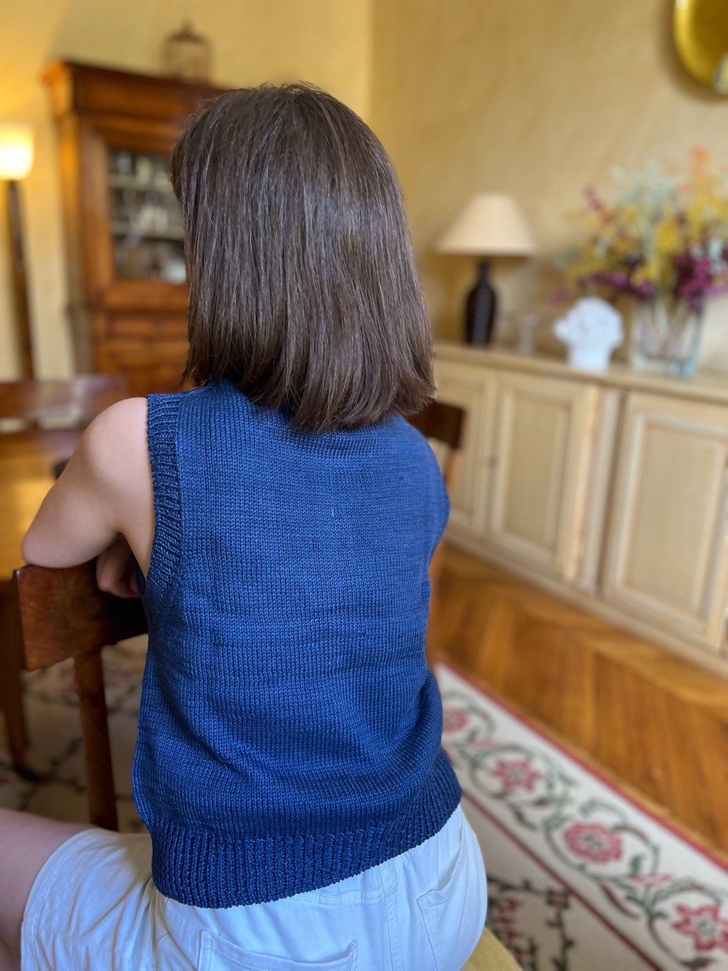 Débardeur maggie bleu en Coton Naturel