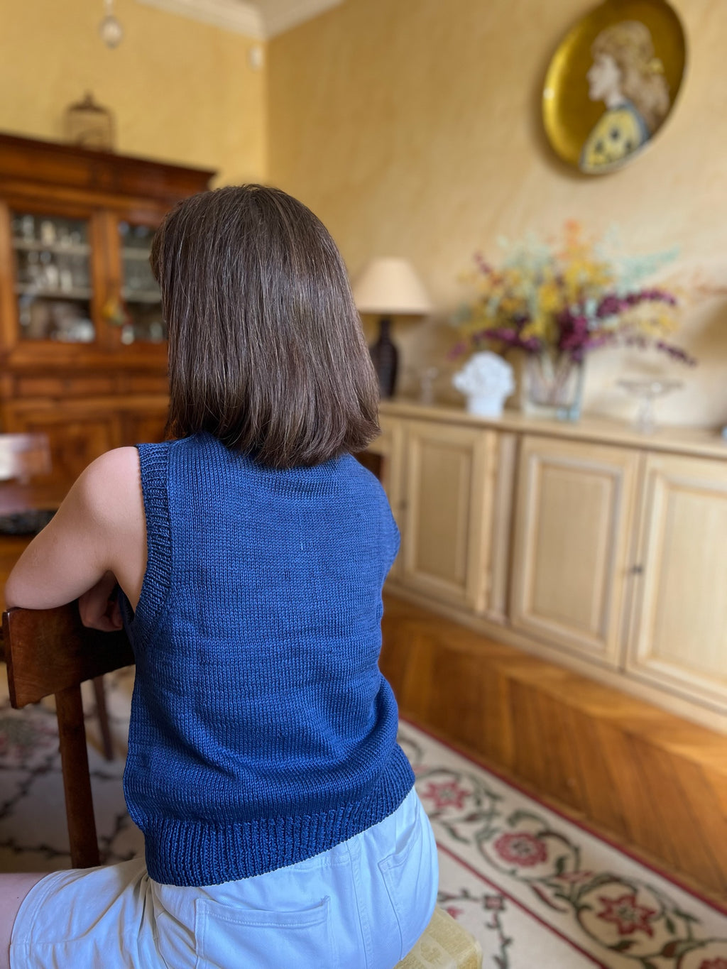 Débardeur maggie bleu en Coton Naturel