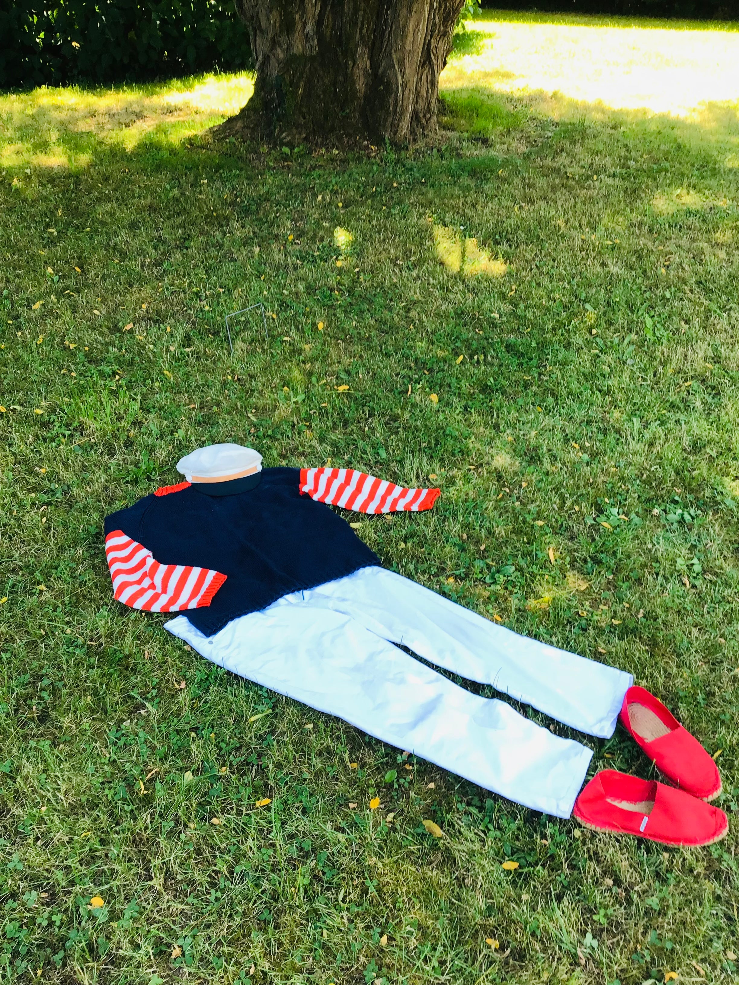 ARMOR red: Pull en coton style marinière "the french Chic"