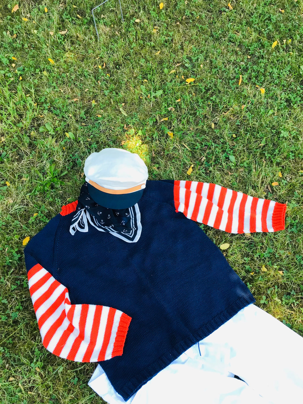 ARMOR red: Pull en coton style marinière "the french Chic"