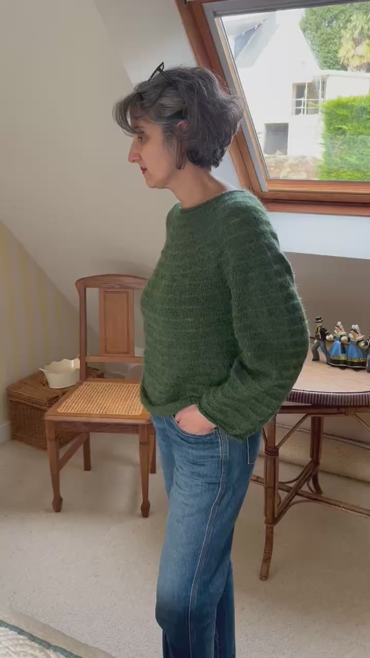GLESTCHER Pull dégradé vert
